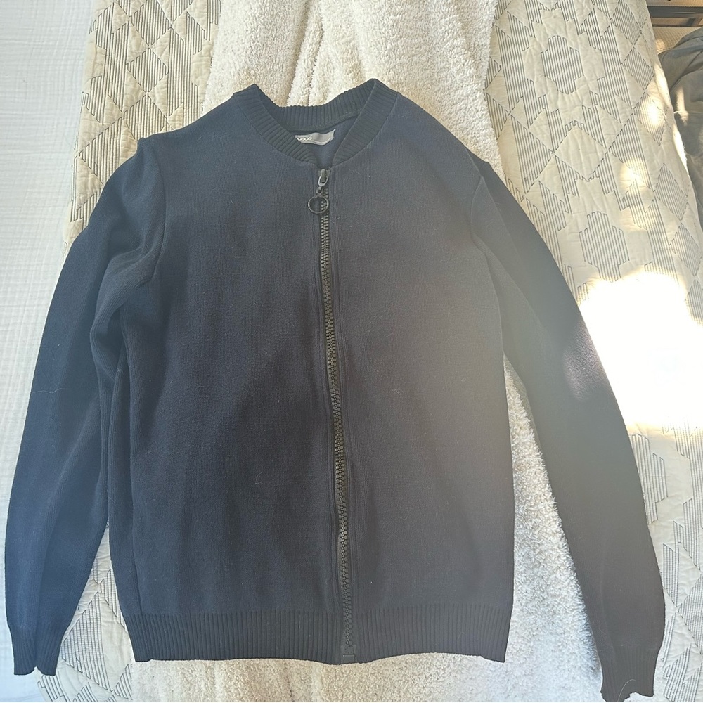 Dark navy and black trim ASOS zip up cardigan